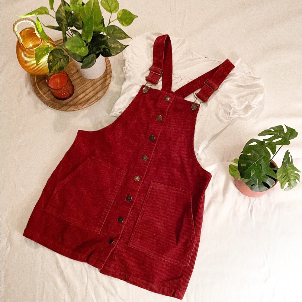 Corduroy Overall Mini Dress